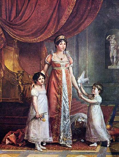 unknow artist Portrat der Konigin Julia Bonaparte mit ihren Tochtern oil painting image
